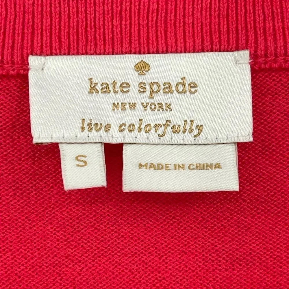 Kate Spade‎ New York Live Colorfully Somerset Cardigan Sweater Women Small Pink